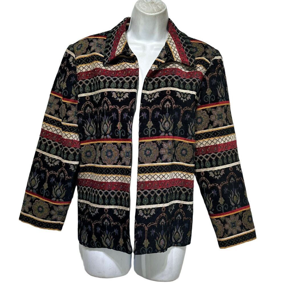 Coldwater Creek Tapestry Jacket Size PL